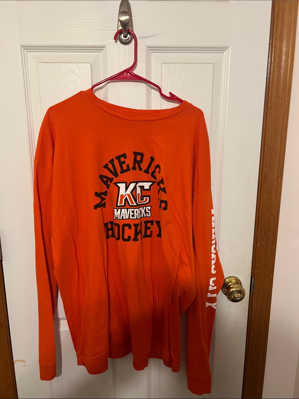 Orange Long-Sleeve Hockey Tee